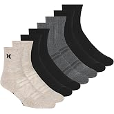 Hurley Men's 8 Pack Sport Cushioned High Quarter Crew Socks