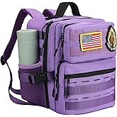 flipfit 9L Mini Tactical Backpack for Men Women,Small Military Tactical Backpack for Sport,Gym,Hiking,Travel,Camping (Purple)