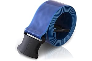 Skil-Care BioShield Wipe-Clean Gait Belt, 60"L, Blue – Heat-Sealed Webbing, Delrin Buckle, Liquid-Resistant, Ambulation Aid, 914380