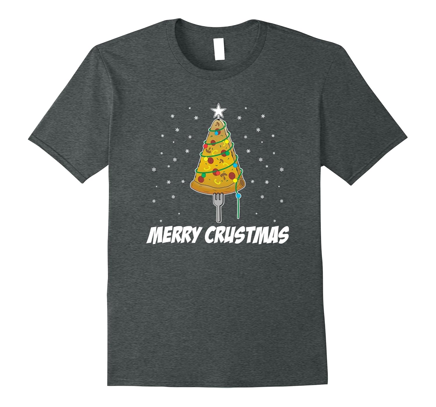Funny Pizza Christmas Tree Shirts Merry Crustmas Pizza Lover-ANZ
