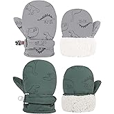 YMYDYFC Toddler Mittens 2 Pack Baby Waterproof Gloves Toddler Snow Gloves Kids Winter Mitten For Boy Girl Kids Ski Mitten