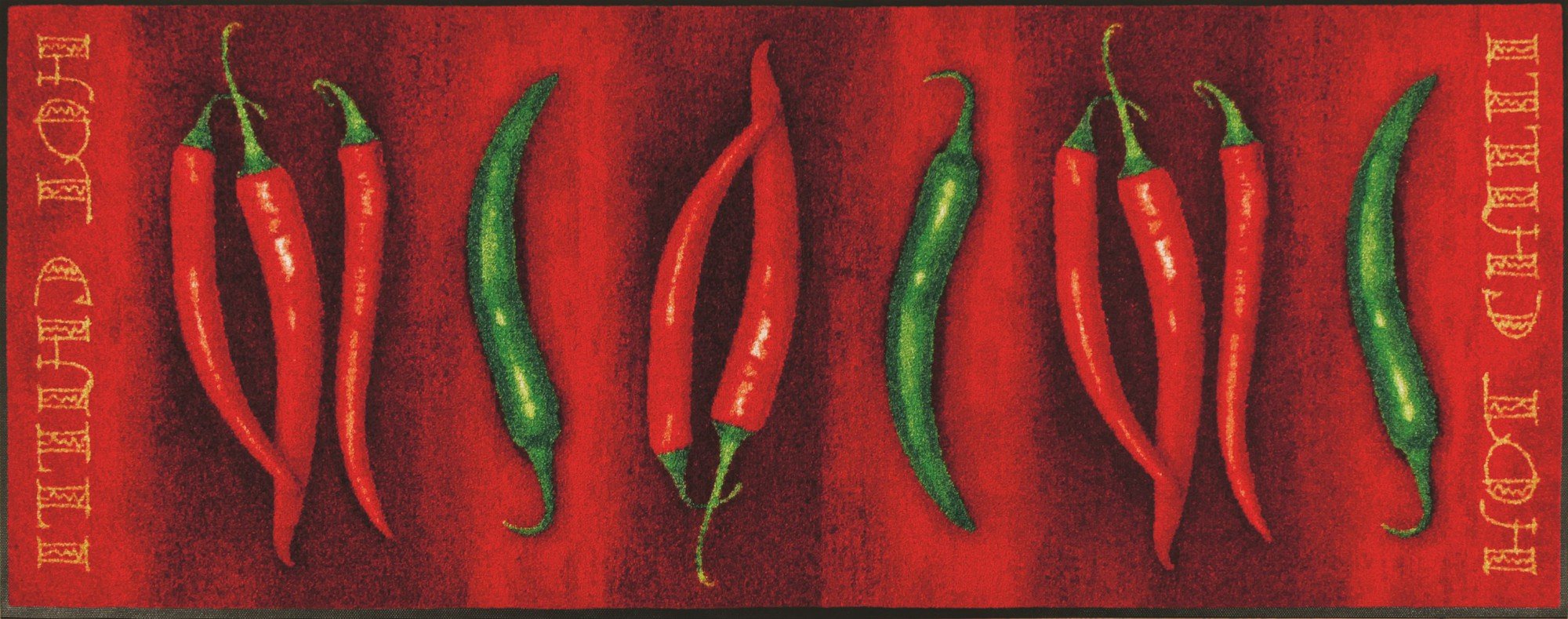 Wash+Dry Doormat Hot Chili 60x180 cm multicoloured