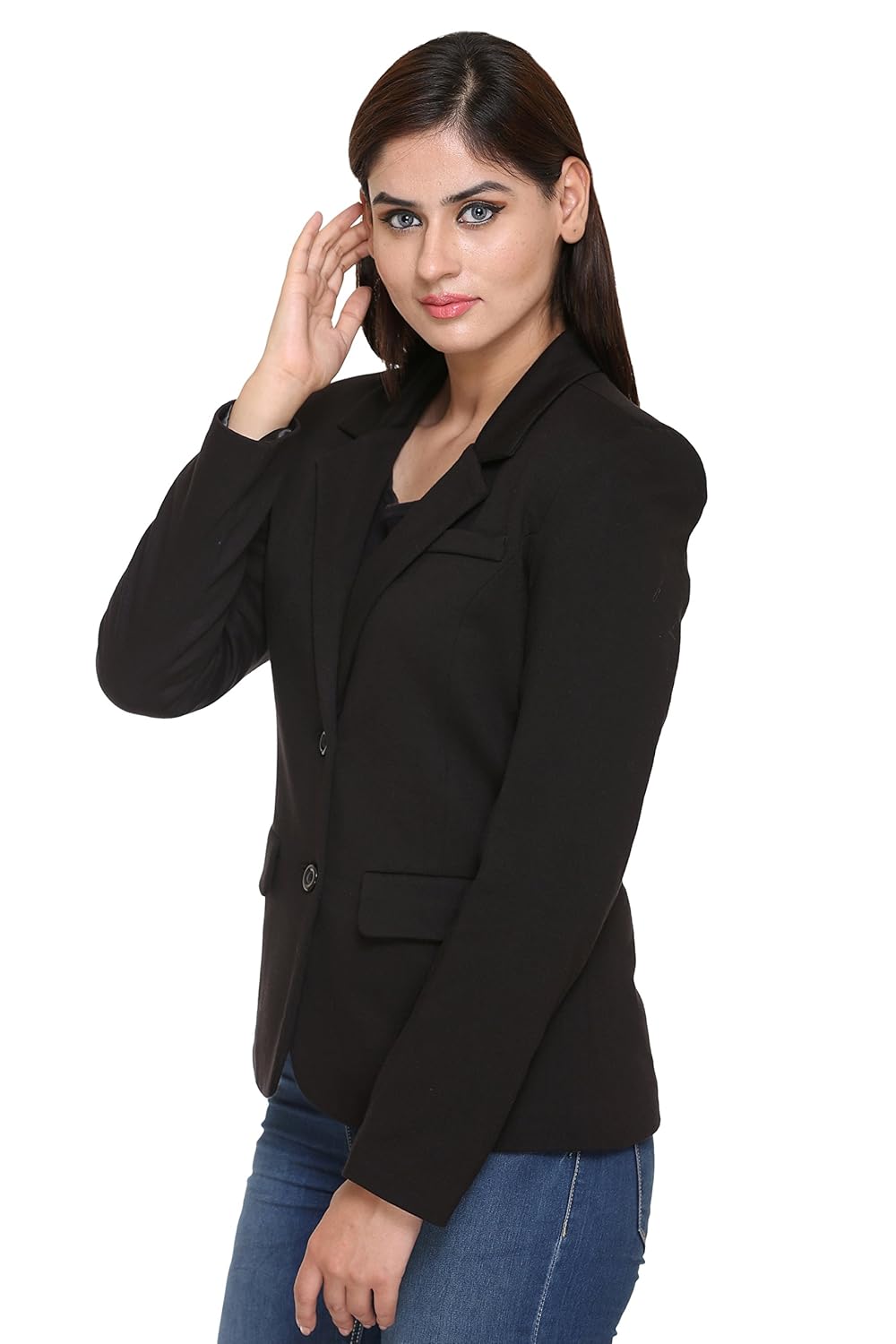 trufit women's tweed short coats (6709013, black, medium)