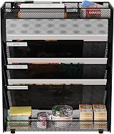 EasyPAG 5 Tier Wall File Organizer A4 Mesh Desk In Tray Holder Black view 3