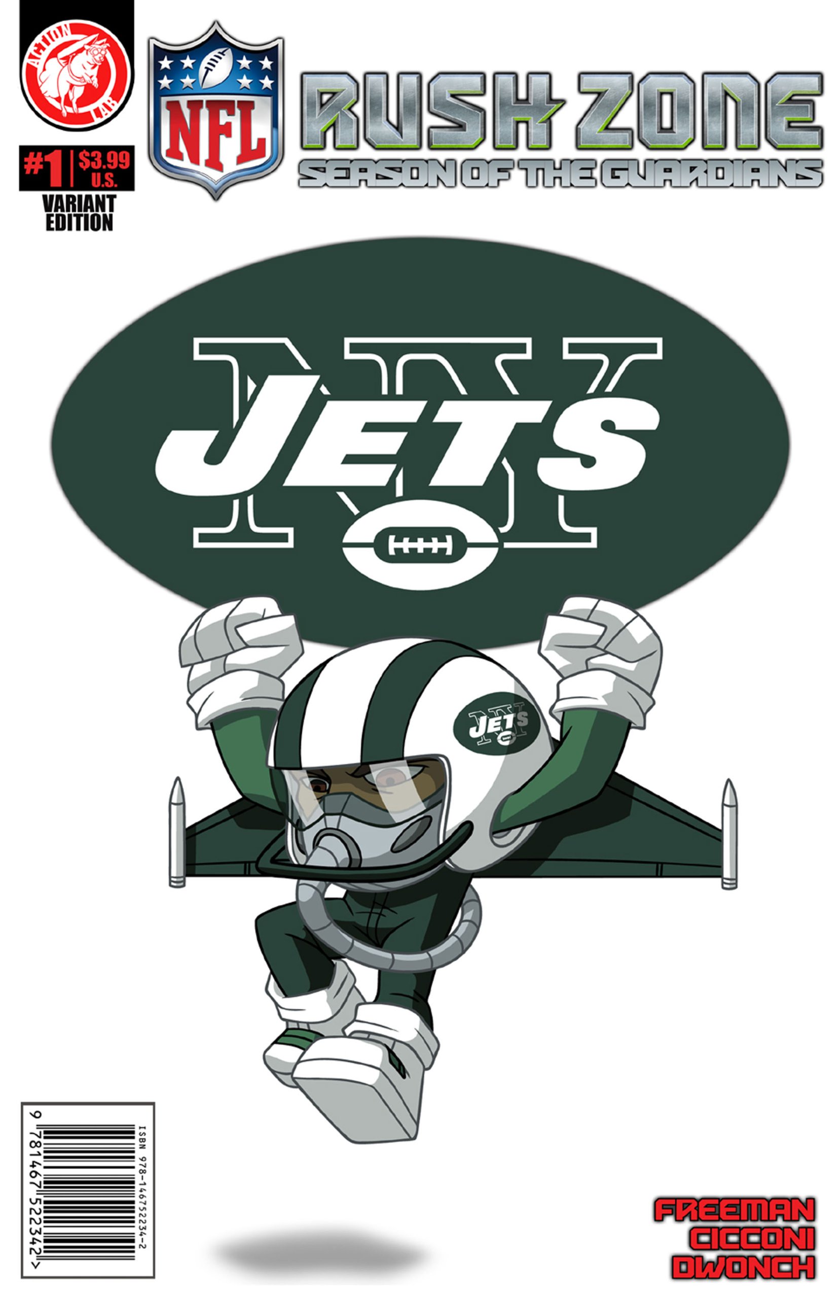 Nfl Rush Zone Season Of The Guardians 1 New York Jets Cover Freeman Kevin Goodwin M 9781939352170 Amazon Com Books