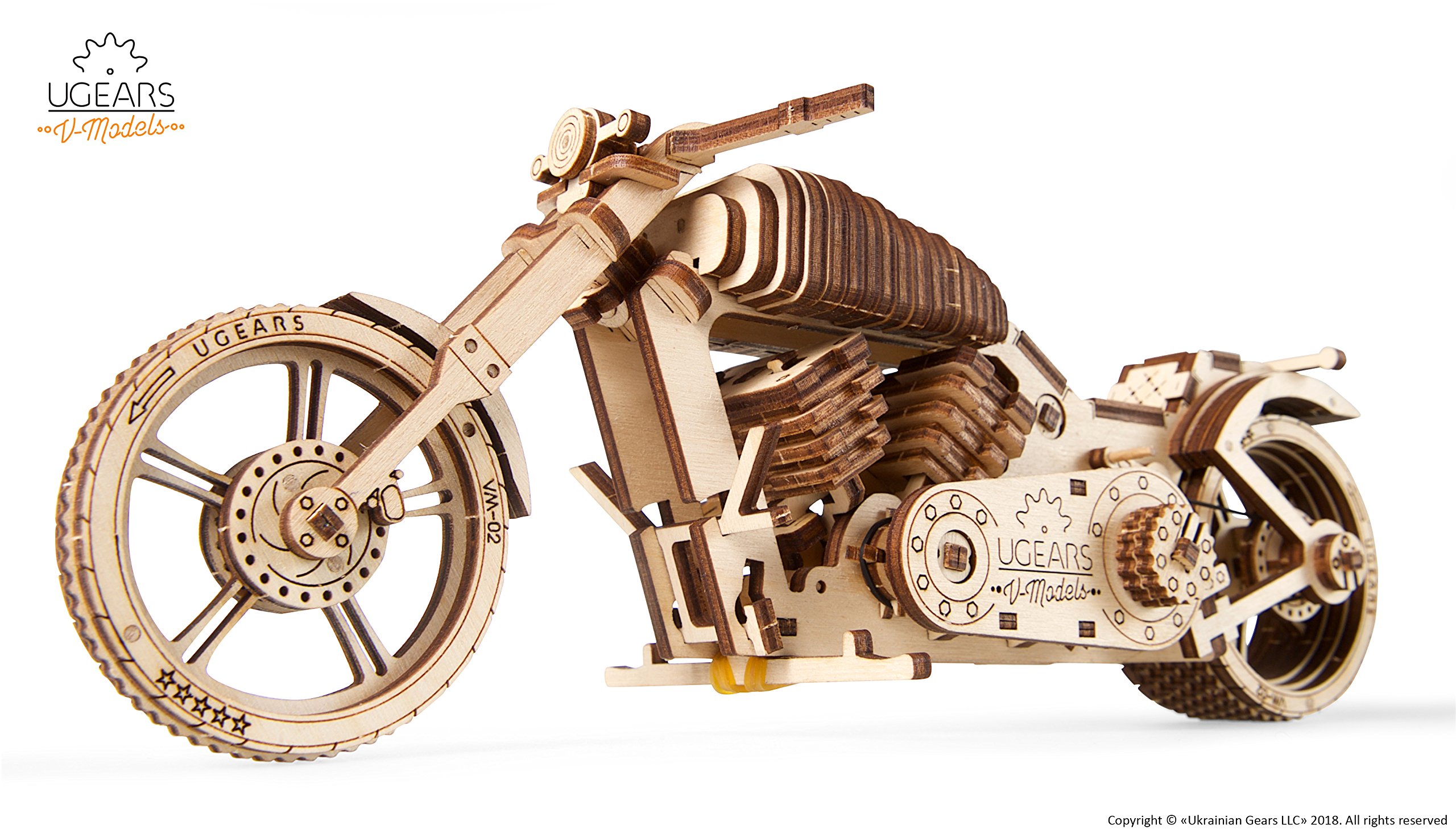 Wooden Bike, Vintage Vehicle, Mechanical Models, School Project, Automata Kit, Desk Dcor by Ugears