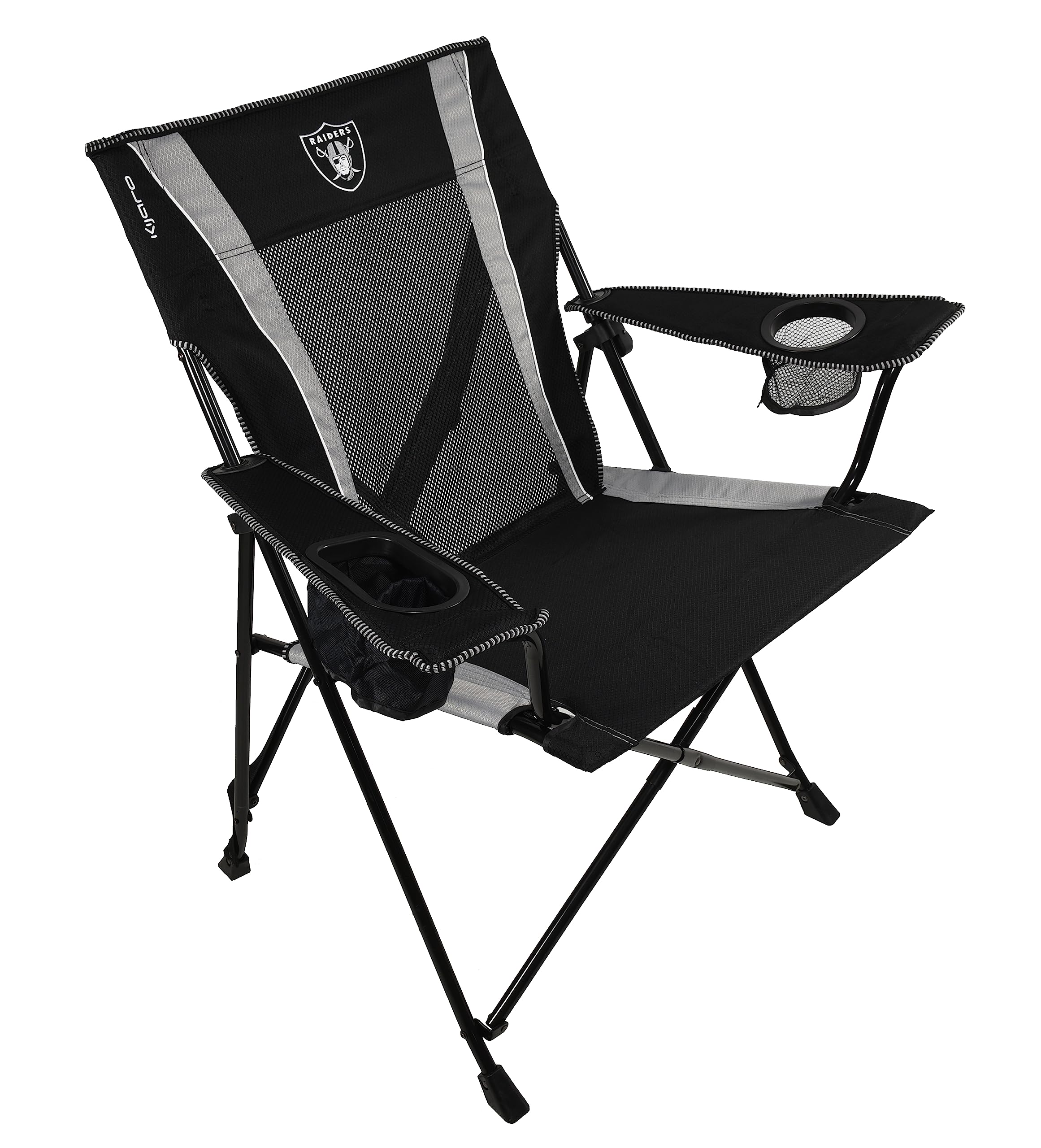 Kijaro Dual Lock Pro Sports Fan Folding Chair, 26" L x 35.5" W x 37" H, Las Vegas Raiders Image