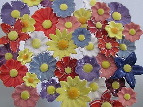 ROWE Deko Blumenset Ostern 10 Keramikblumen