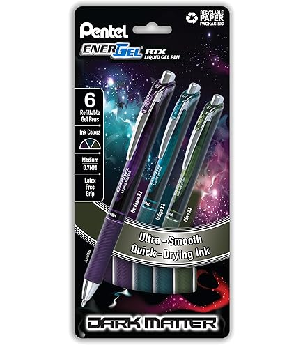 Pentel Energel LR7 Lot de 6 recharges pointe métallique 0,7 mm – BL77/BL57/ BL37 (Vert