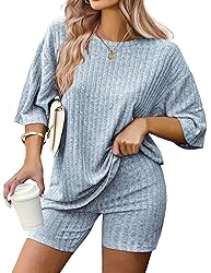 IN'VOLAND Women Plus Size 2 Piece Outfits Short
