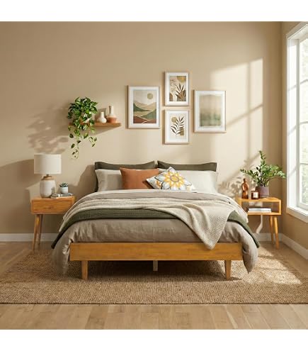 Amazon.com: Baxton Studio Kaia Mid-Century Modern Walnut Brown