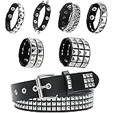 Studded Belt, Studded Bracelet Goth Rivet Punk Rock Cuff Bracelets Emo Belt Y2K Spike Bracelet Grunge Emo Accessories for Women Men