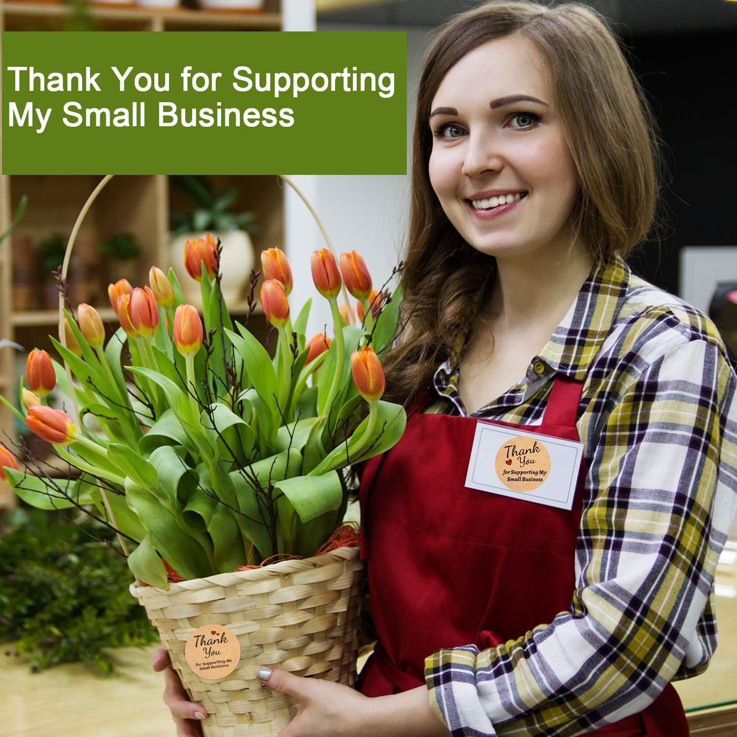 1000 Pieces Thank You for Supporting My Business Stickers Round Circle ...