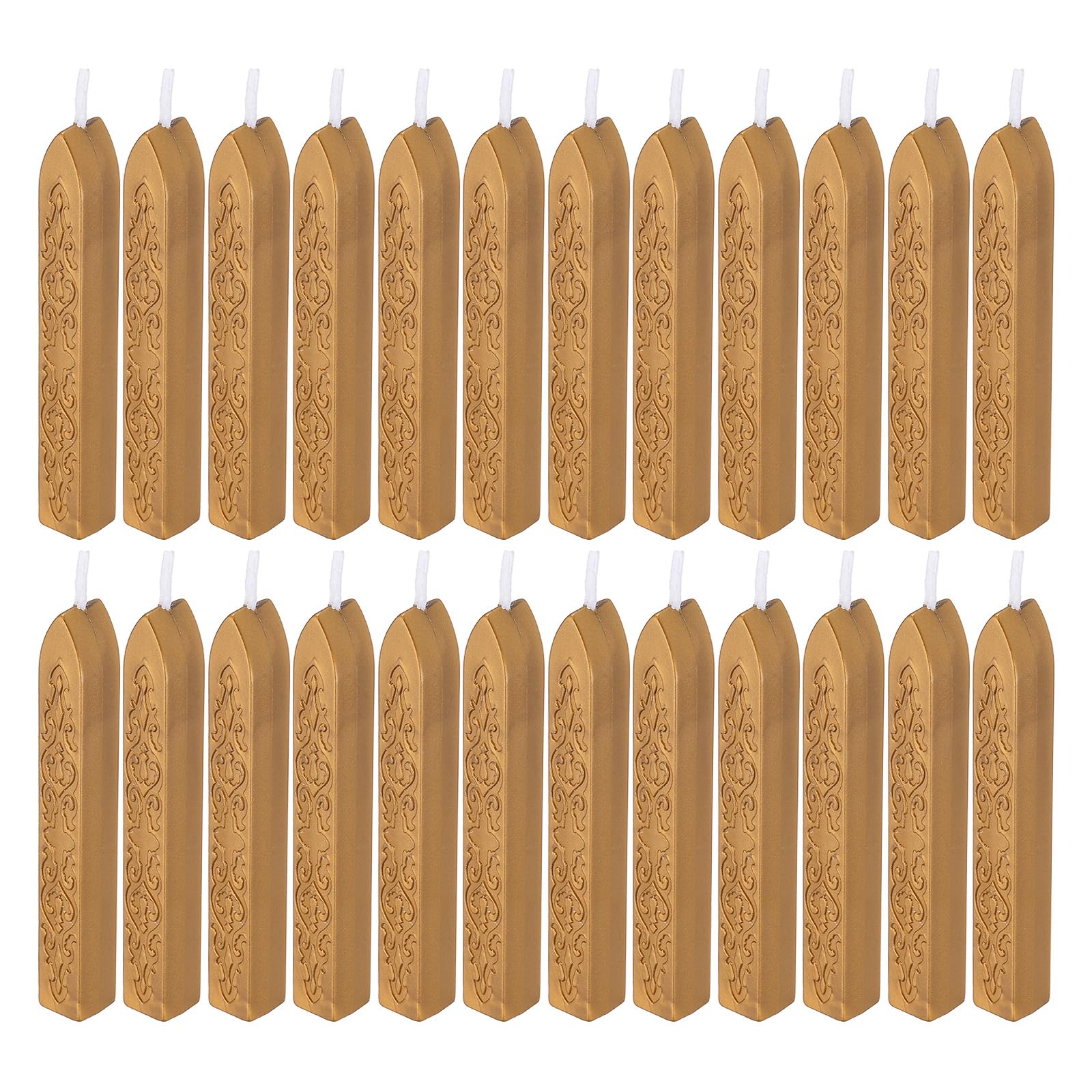 PATIKIL Wax Seal Sticks, 22 Pack Sealing Wax Sticks Sealer for Stamp Seals Letter Wedding Invitation Envelope Craft, Golden