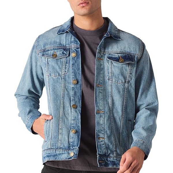 Giacca Di Jeans Con Cappuccio Leif Nelson Uomo – Vestibilità Regolare, Cotone 98% Elastan 2%, Per Mezza Stagione
