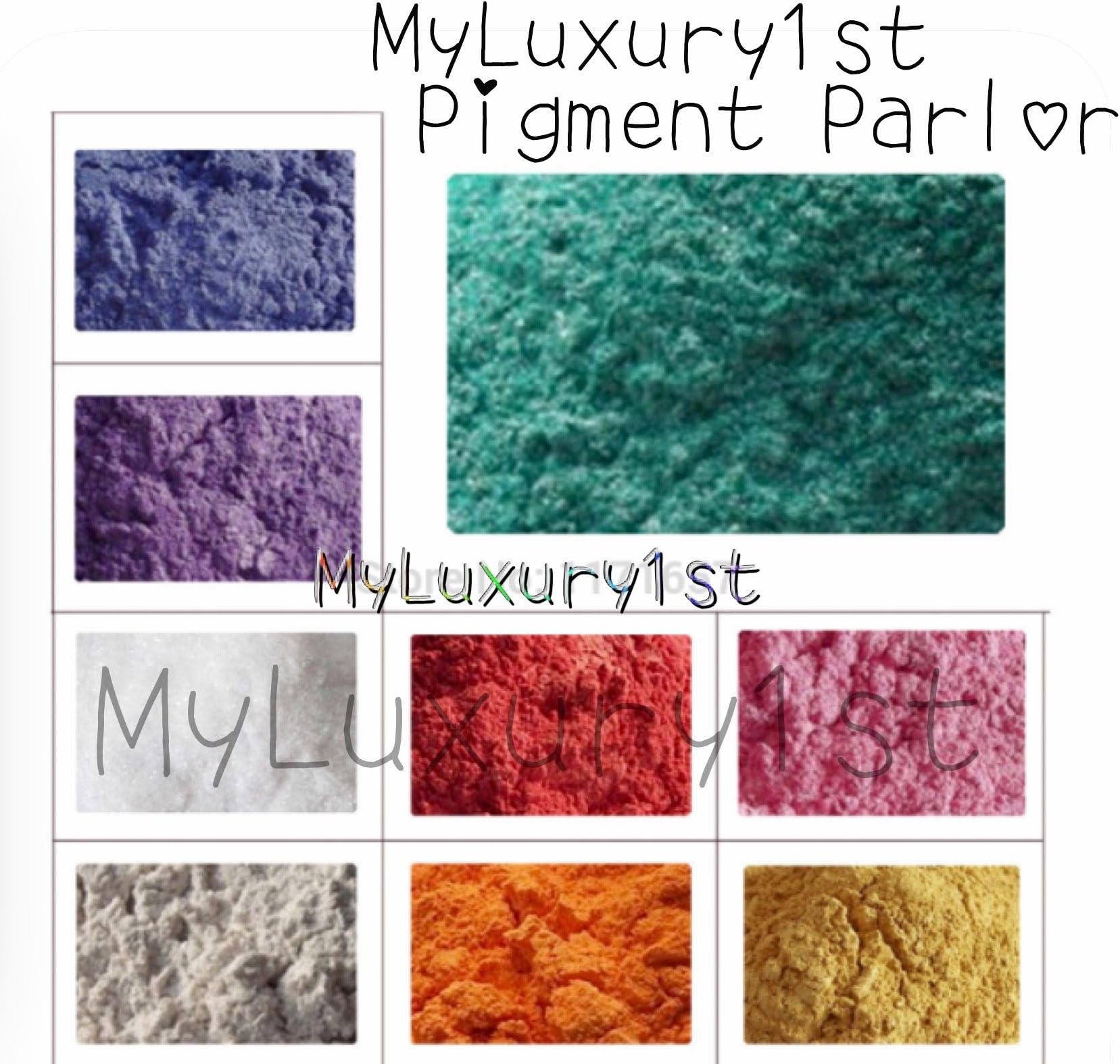 9g Mineral Mica Powder Soap Dye Cosmetic Colorant 9 Sample DIY Pigments 1 Grams Each