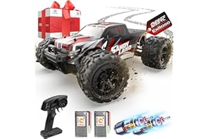 DEERC Remote Control Car High Speed RC Cars for Kids Adults 1:16 Scale 40 KM/H 4WD Off Road Monster Trucks,2.4GHz All Terrain Toy Trucks with 2 Rechargeable Battery