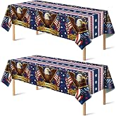 OHOME 250th Anniversary American Flag Tablecloth for 4th of July Decorations | 250 Anniversary USA Merchandise | Patriotic 1776-2026 Fourth of July Accessories for Home Outdoor Outside,2 Pack