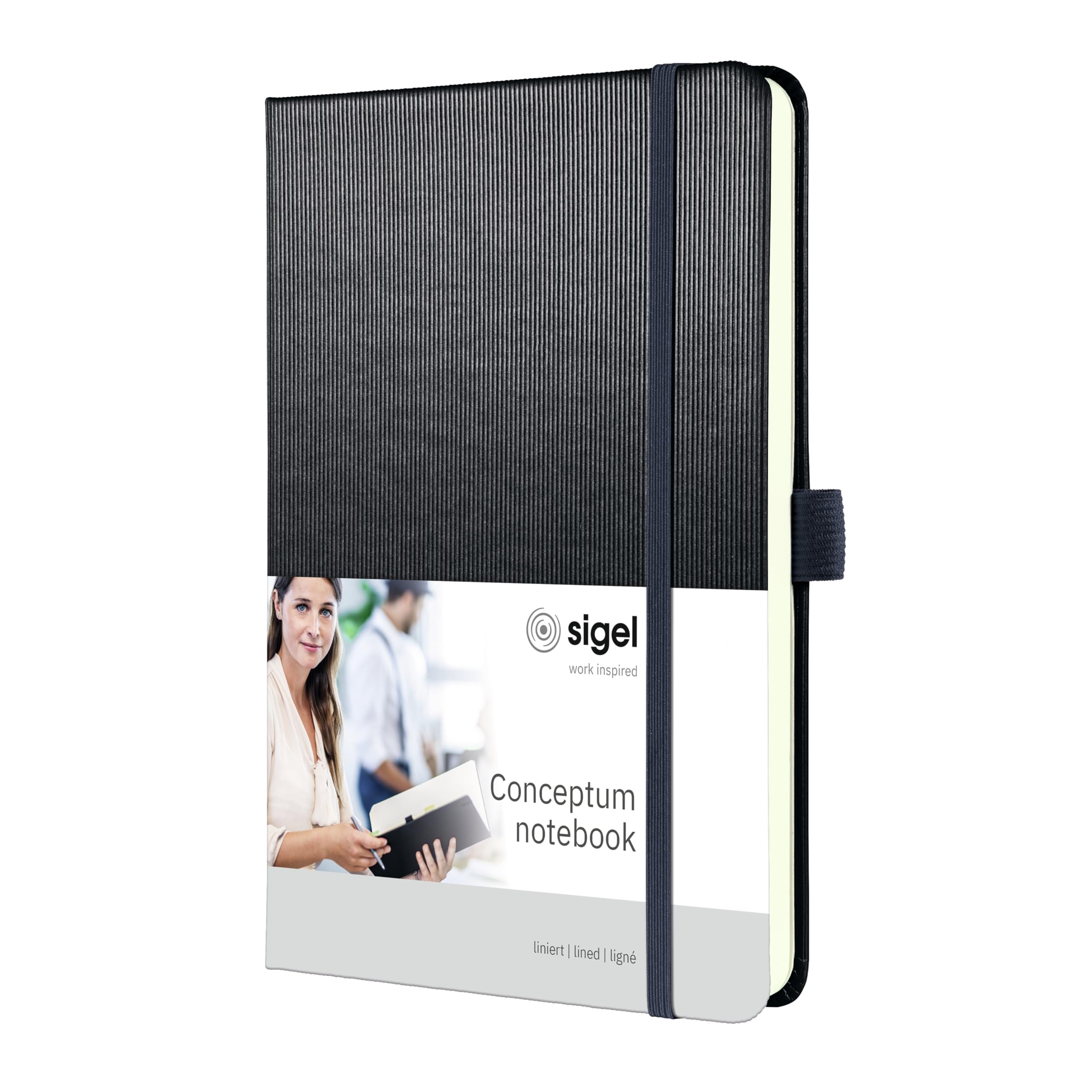 Sigel CO405 Conceptum Notebook, Lined, Approx. A5, Grey, hardcover, 194 Pages