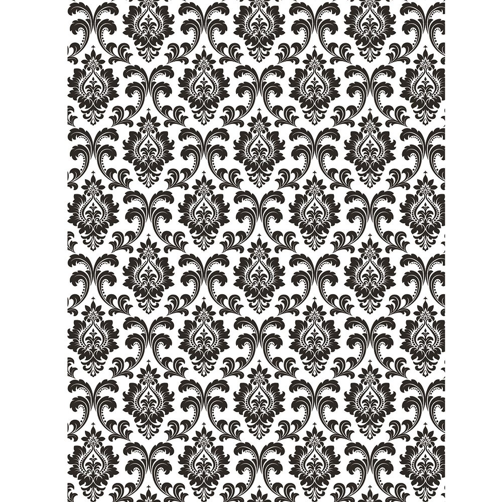 Creative Converting Photo Backdrop, Black and White Damask