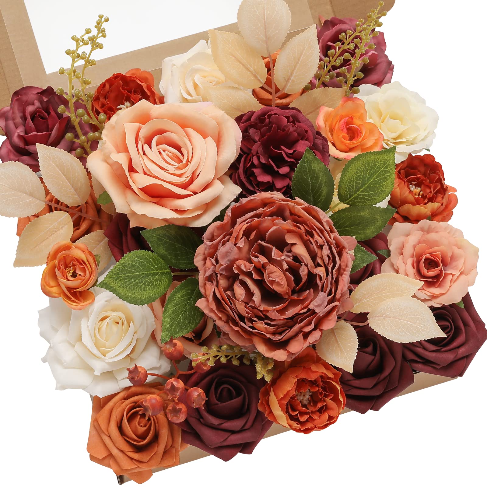 Serwalin Artificial Orange Marigold, Autumn Flowers for Wedding, Cake, Centerpieces, Arrangements and Decoration