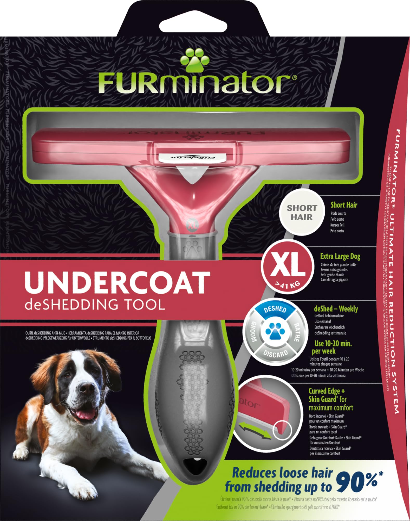 FURminator Undercoat deShedding Tool for Extra Large Short Hair Dogs Over 41 kg