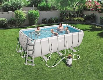 Bestway Piscine Hors Sol Power Steel Rectangulaire 412 X 201 X 122