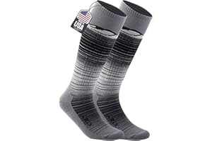 SAMSOX Merino Wool Ski Socks, Made in USA, 64% Merino Wool, Lightweight Targeted Cushion, Skiing Socks for Men & Women