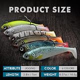 Truscend Easy Catch Pre-Rigged Soft Lures TPE Swimbaits for Bass Pike Trout view 5