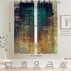 Batmerry Textu Gold Blackout Curtains for