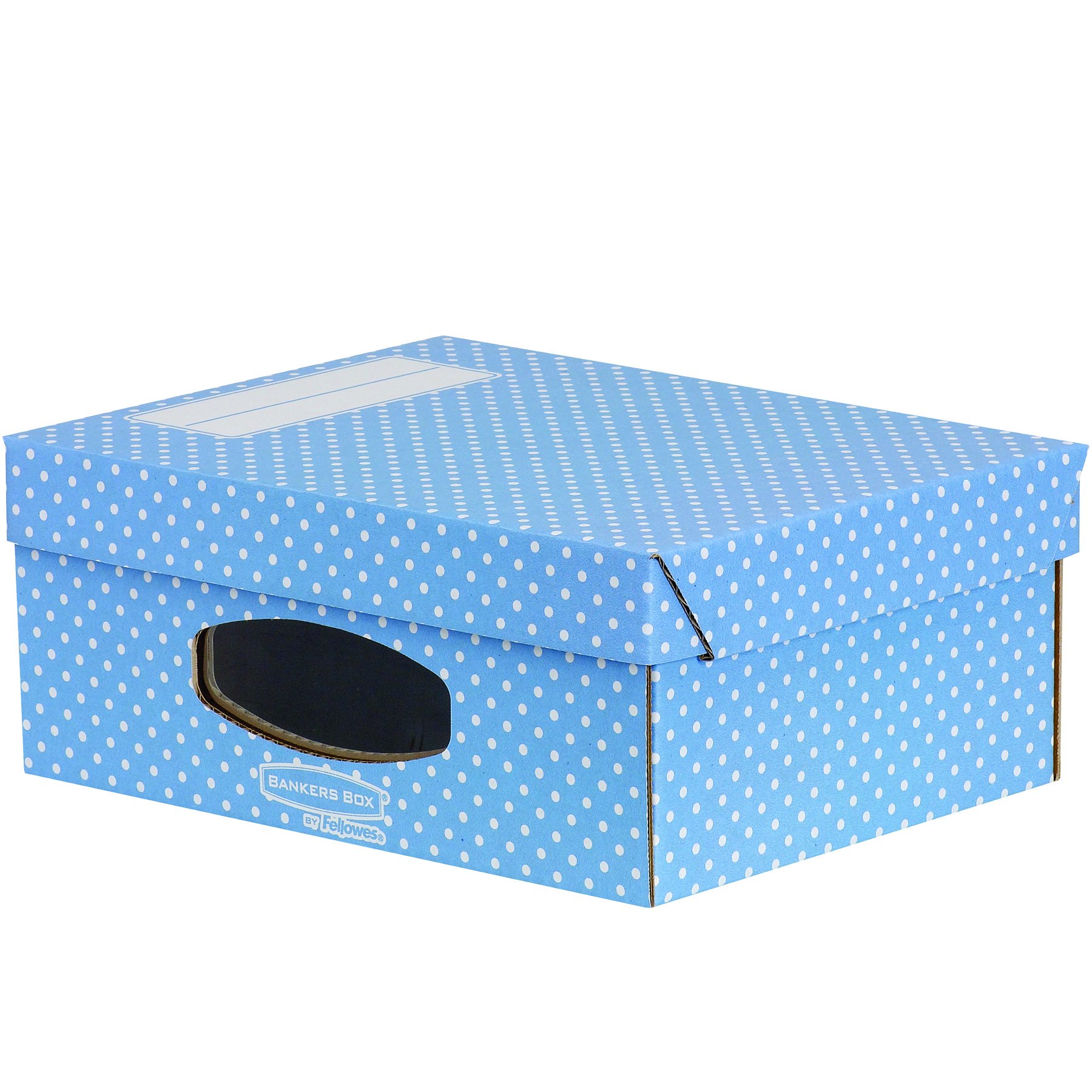 Bankers Box Style Windowed Box, A4 Size - Blue/White, Pack of 4