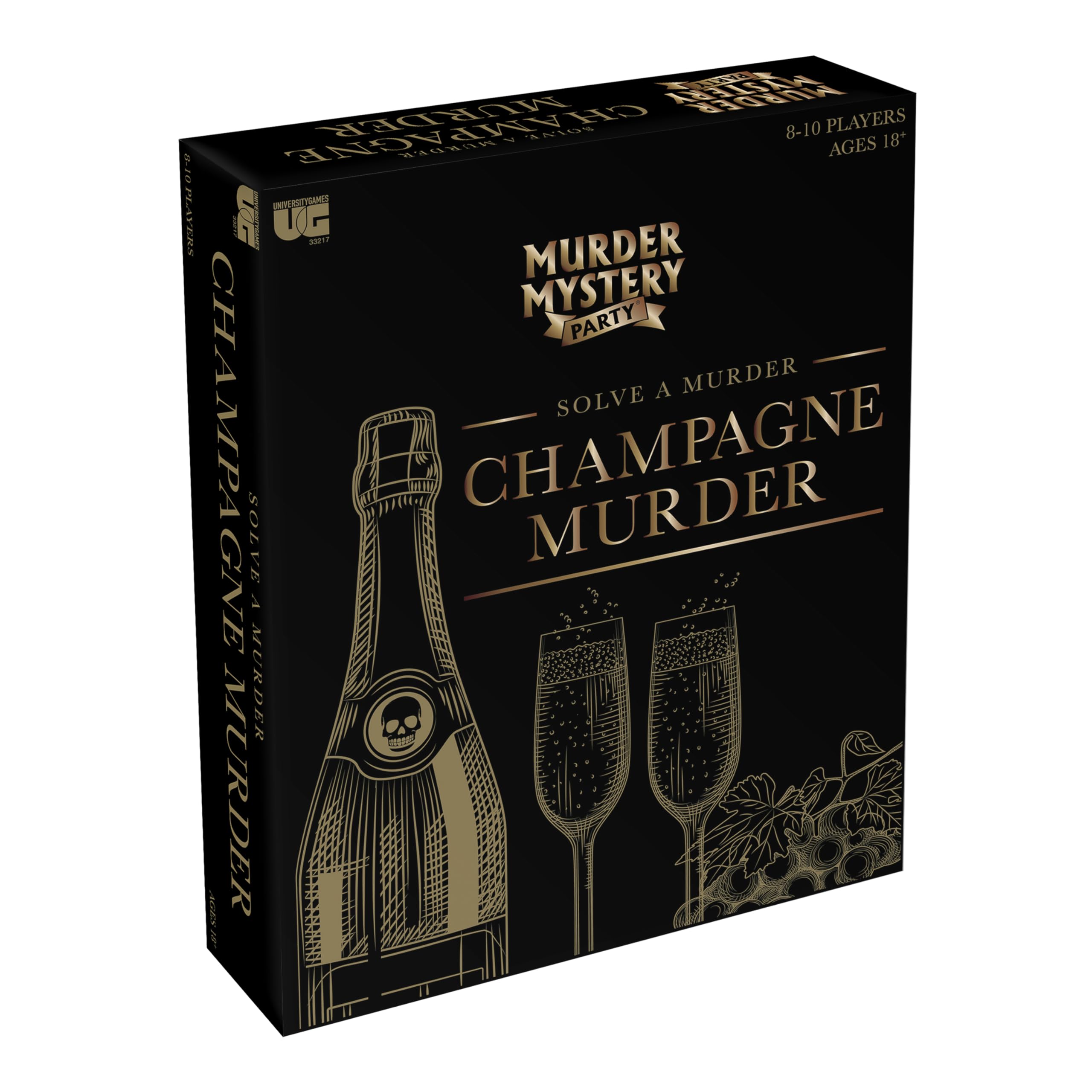 University Games 33217 The Champagne Murder Mystery Party Lord Michael Game, Black, One Size