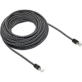Amazon Basics Braided RJ45 Cat-7 Gigabit Ethernet Patch Internet Cable - 50 Feet, Black