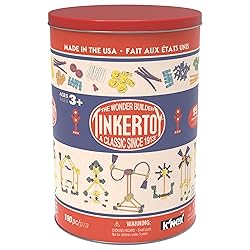 TINKERTOY - Retro Building Tin - 100 Parts