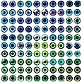 50pcs Mixed Color Glass Cabochon Eyes Doll Making Owl Bear