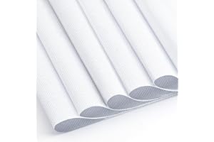 ZXIIXZ 6 Pcs Cross Stitch Fabric, 14 Count White Embroidery Fabric Cloth Cross Stitch Cloth Supplies for DIY Handicrafts, Needlework, Embroidery Decoration Crafts (12 by 18-Inch)