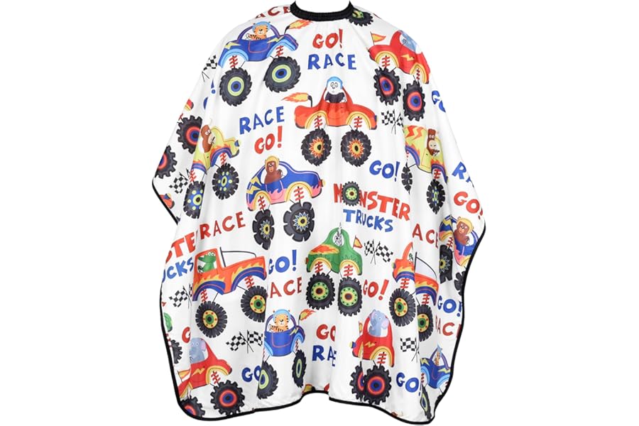 FaHaner Kids Haircut Cape Waterproof Kids Barber Capes with Adjustable Neckline Unisex Kids Hair Cutting Cape Cover Barber