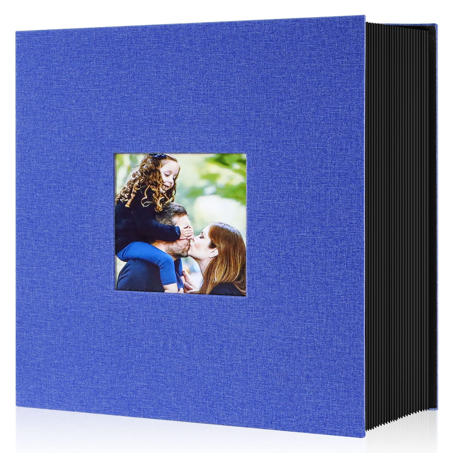 Benjia Photo Album 6x4 Slip in, Linen Extra Large Capacity 1000 Pockets Photo Albums Holds Landscape and Portrait 10x15cm Picture Blue