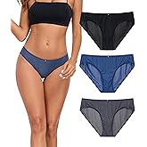 ANLIQI Womens Quick Dry Underwear Travel Bikini Panties Packs Low Rise Workout Hipster Lightweight Comfy Undies for Ladies