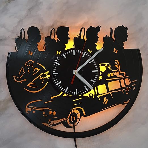 Amazon Com Ghostbusters Fantasy Comedy Film Night Light Wall Lights Vinyl Record Wall Clock Wall Art Decor Modern Room Design Interior Lights Idea Vinyl Record Art Gift For Any Occasion Unique Gift Modern