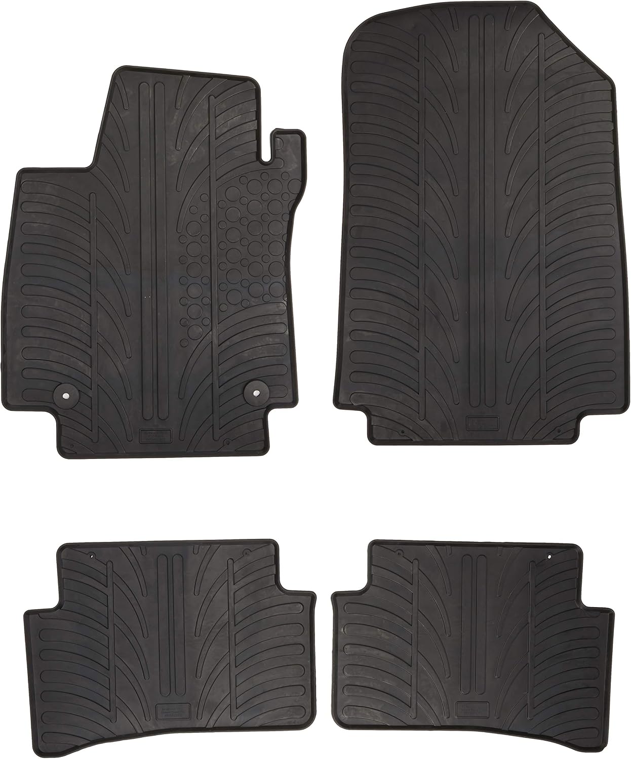 Gledring Rubber car mats set LHD compatible with Renault Clio IV 5 doors 2012-2019 / Clio IV GT 2013- / Captur 2013-2019