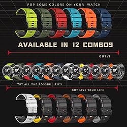 OUTVI 26mm watch band for garmin fenix 5x 6x 7x 3
