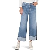 Liverpool Womens Morgan Mid-Rise Cuffed Wide Leg Jean 27'' Inseam