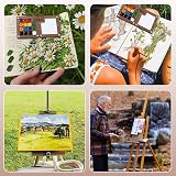 Asheyya Pocket Artist Watercolour Travel Set, 15 Grids Wooden Palette view 6