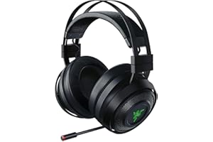 Razer Nari Ultimate Wireless 7.1 Surround Sound Gaming Headset: THX Audio & Haptic Feedback - Auto-Adjust Headband - Chroma RGB - Retractable Mic - For PC, PS4, PS5 - Black