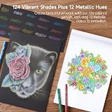 Shuttle Art 136 Colour Pencils Set – 136 Unique Colours, 12 Metallics view 5