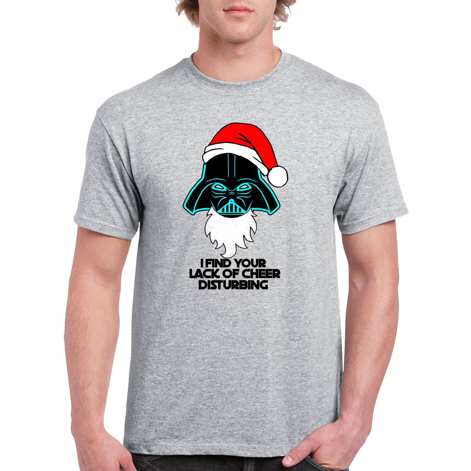 Mens Printed Xmas T Shirts-Darth Vader 