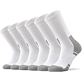 Ortis Men's Cotton Cushion Crew Socks Moisture Wicking Breathable Thick Warm Thermal for Athletic Heavy Duty Work Boot