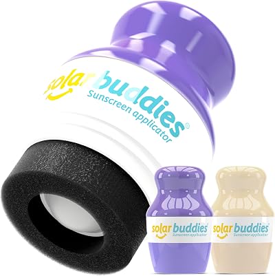 Solar Buddies Sunscreen Applicator Purple & Nude Duo 3.4fl oz Refillable