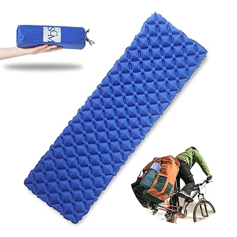 SCM Camping Matratze Luftmatratze Isomatte Aufblasbar Kissen Hüfttasche Outdoor Trekking Zelt Leicht & Kleines Packmaß Sleepi